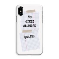 No Girls Allowed Unless: iPhone XS Max Volledig Geprint Hoesje - thumbnail