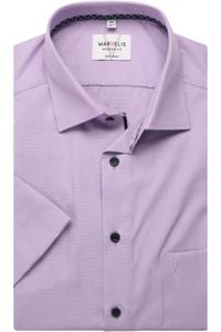 Marvelis Modern Fit Overhemd Korte mouw mauve