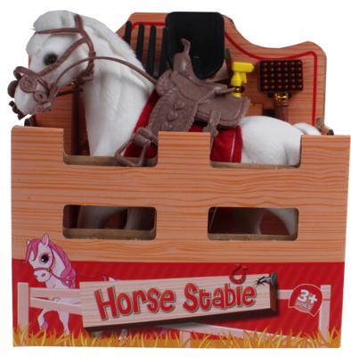 Jonotoys speelset paard junior 15 cm polyester wit 2 delig Jonotoys speelset paard junior 15 cm polyester wit 2 delig
