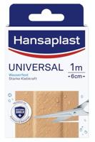 Hansaplast Universele pleister (1 m x 6 cm), vuil- en waterafstotende wondpleisters, op maat te snijden bestratingsrol met sterke kleefkracht & Bacteria Shield