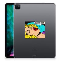 iPad Pro 12.9 (2020) | iPad Pro 12.9 (2021) Leuke Siliconen Hoes Popart Oh Yes - thumbnail