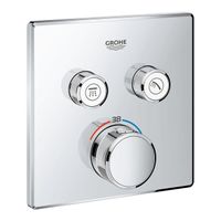 Grohe SmartControl Inbouwthermostaat - 3 knoppen - vierkant - chroom 29124000