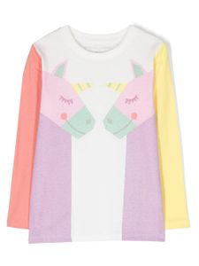 Stella McCartney Kids t-shirt Twin Unicord à manches longues - Blanc