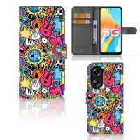 OPPO Reno8 T 5G Wallet Case met Pasjes Punk Rock