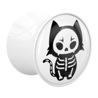 Double Flared Plug met lieve skeletjes-design Acryl Tunnels & Plugs