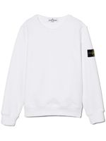 Stone Island Junior sweat à patch logo - Blanc