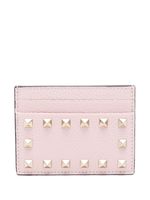 Valentino Garavani porte-cartes Rockstud en cuir - Rose