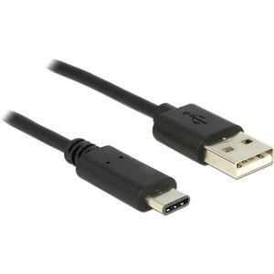 DeLOCK 83600 USB-kabel USB 2.0 1 m USB C USB A Zwart