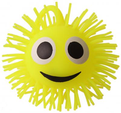 Jonotoys kneedbal met licht 10 cm junior geel