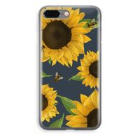 Sunflower and bees: iPhone 8 Plus Transparant Hoesje - thumbnail