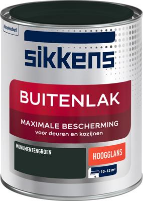 sikkens buitenlak hoogglans monumentengroen 0.75 ltr