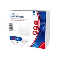 MediaRange CD-leeghoes, smal, voor 1 disc, 5,2 mm, transparante tray, verpakking van 10