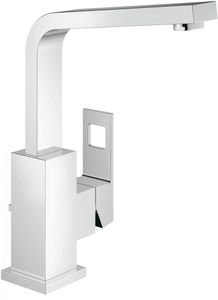 Grohe Eurocube wastafelkraan met waste Chroom