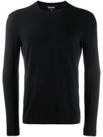 Giorgio Armani sweat à coutures apparentes - Noir