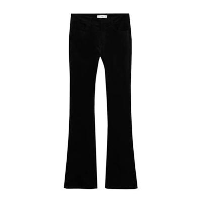 Mango fluwelen broek zwart