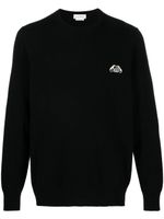 Alexander McQueen pull en cachemire à logo brodé - Noir