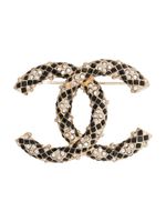 CHANEL Pre-Owned broche à logo CC (2000) - Noir