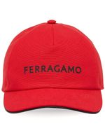 Ferragamo casquette à logo imprimé - Rouge