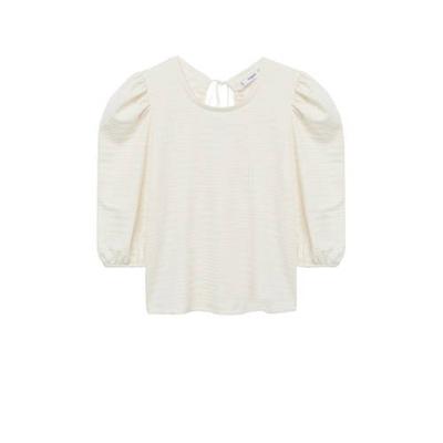 Mango top met open detail ecru Mango top met open detail ecru