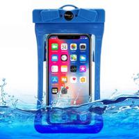 Geruit patroon IPX8 universele waterdichte hoes - 6.8 - Blauw - thumbnail