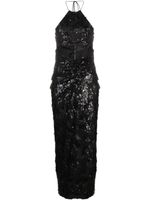 ROTATE BIRGER CHRISTENSEN robe ornée de sequins à dos-nu - Noir