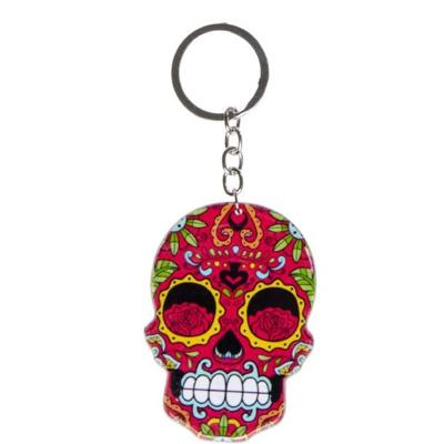 Lg-imports Sleutelhanger Doodshoofd 7 X 5 Cm Rood
