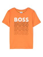 BOSS Kidswear t-shirt en coton stretch à logo imprimé - Orange