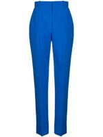 Alexander McQueen pantalon de tailleur en laine à taille haute - Bleu - thumbnail