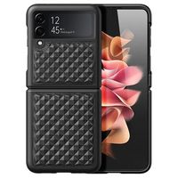 Dux Ducis Venice Samsung Galaxy Z Flip4 Leren Bekleed Hoesje - Zwart - thumbnail