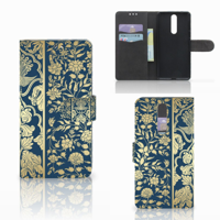 Nokia 8 Hoesje Beige Flowers