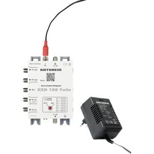 Kathrein EXD 158 Twin Satelliet multiswitch cascade unicable Ingangen (satelliet): 5 (4 satelliet / 1 terrestrisch) Aantal gebruikers: 16