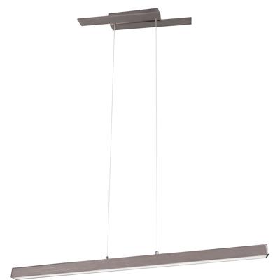 LED Hanglamp - Trion Balfy Up and Down - 44W - Warm Wit 3000K - Dimbaar - Rechthoek - Mat Nikkel - Aluminium