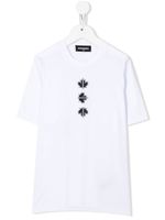 DSQUARED2 KIDS t-shirt en coton à imprimé feuillage - Blanc