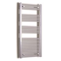 Elektrische Design Radiator Sanicare Plug & Play 172x45 cm Inox Look 920 Watt Met Zwarte Thermostaat Links Sanicare - thumbnail