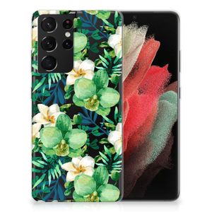 Samsung Galaxy S21 Ultra TPU Case Orchidee Groen