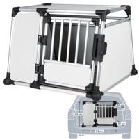 Trixie 39340 Transportbox, Aluminium, S: 48 × 57 × 64 cm, silber/hellgrau