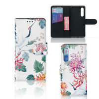 Xiaomi Mi 9 SE Telefoonhoesje met Pasjes Bird Flowers