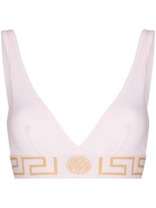 Versace soutien-gorge Greca Border à bonnets triangles - Rose