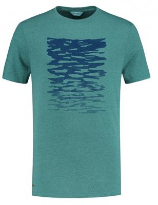 Blueloop Originals T-shirt Denimcel Ripple heren tencel groen