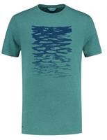 Blueloop Originals T-shirt Denimcel Ripple heren tencel groen