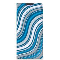 Xiaomi Redmi Note 10 Pro Hoesje met Magneet Waves Blue - thumbnail