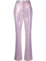 ROTATE BIRGER CHRISTENSEN pantalon orné de sequins à taille haute - Rose