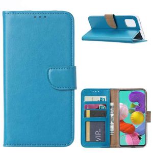 Bookcase Hoesje Samsung Galaxy A71 Turquoise met Pasjeshouder