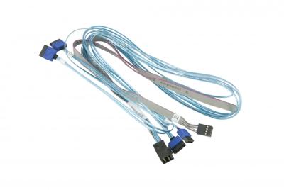 Supermicro CBL-SAST-0699 SATA-kabel 90 m Blauw, Grijs