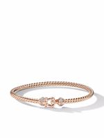 David Yurman bracelet Cable Buckle en or rose 18ct orné de diamants - thumbnail