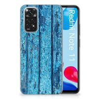 Xiaomi Redmi 10 | Redmi Note 11 4G Bumper Hoesje Wood Blue