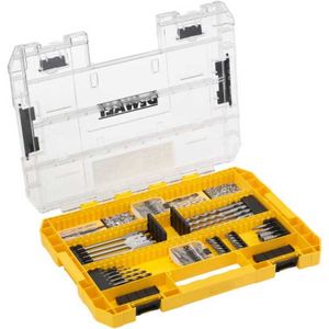 DEWALT Speedboren, metaalboren, SDS+ beton, bits torx boor- en bitset 85-delige set, Tough Case