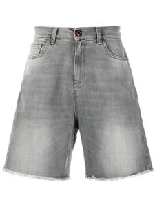 Vision Of Super short en jean à effet enduit - Gris