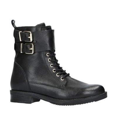 Sacha leren veterboots zwart Sacha leren veterboots zwart
