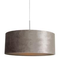 Steinhauer Hanglamp Sparkled 50cm grijs met Taupe velours 8149ST